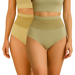 Foto 1 | Foto 1 | Set 2 Panty Faja Mujer Cyf-010-px2 Verde Y Amarillo Moldeadora Con Compresión Zonal