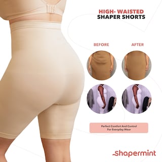 Foto 6 | Foto 6 | Pantalones Cortos Moldeadores de Cuerpo Shapermint Talle Alto Shapewear Nude - Venta Internacional