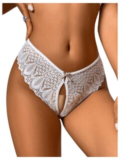 Foto 1 | Foto 1 | Bragas Soly Hux Con Corte De Encaje, Espalda Entrecruzada, Color Blanco, Talla L - Venta Internacional.