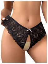 Braguitas Soly Hux De Encaje Con La Espalda Entrecruzada, Color Negro, Talla Xl, Para Mujer - Venta Internacional.