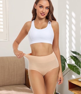 Foto 7 | Foto 7 | Ropa Interior De Posparto Wirarpa De Algodón De Cintura Alta, Paquete De 5 Unidades, Color Beige - Venta Internacional.