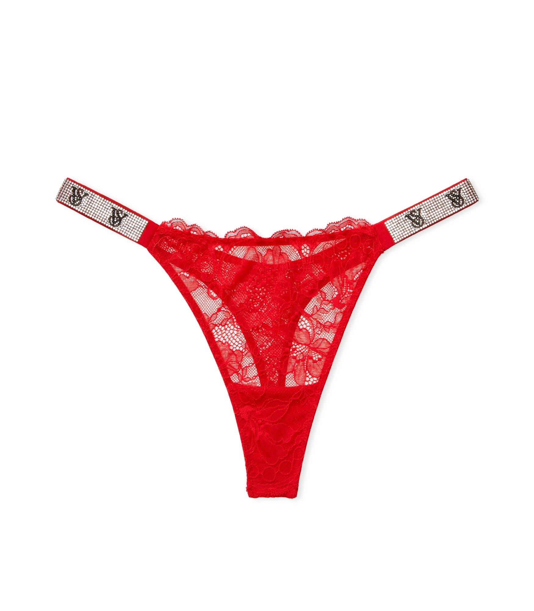 Tanga Victoria's Secret, Lápiz Labial De Encaje Muy Sexy, Rojo