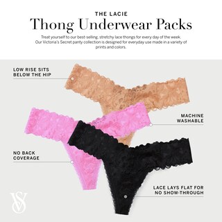 Foto 3 | Foto 3 | Tanga Victoria's Secret Lace Para Mujer (s), Paquete De 5 - Venta Internacional.