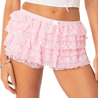 Foto 1 | Foto 1 | Pantalones Cortos Bloomers Yimoon Lolita Con Volantes, Color Rosa Hada, Para Mujer - Venta Internacional.
