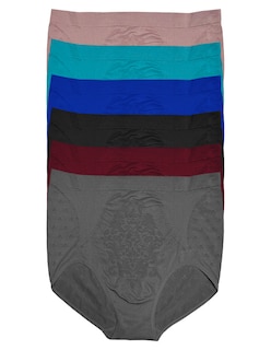 Foto 2 | Foto 2 | Paquete De 6 Pantaletas A La Cintura Tatys Fashion Tallas Extras Estira Hasta 1.4 Metros Pack Incluye 6 Diferentes Colores