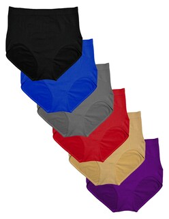 Foto 2 | Foto 2 | Paquete de 6 Pantaletas Tatys Fashion 1628 a La Cintura Tallas Extras Ajusta de la 40 a la 52 Diferentes Colores