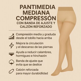 Foto 6 | Foto 6 | Pantimedia de Compresión Graduada – Banda de Ajuste y Calzón Reforzado 2 Unidades