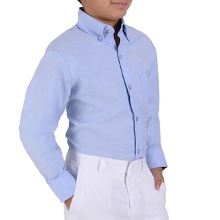 Foto 3 | Foto 3 | Camisa Juvenil Yale Boys Regular Fit Botón Oculto 3216 Azul Cielo