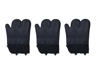 Foto 1 | Foto 1 | Guantes de Horno y Agarraderas para Cocina Malubero color Negro 6 Piezas
