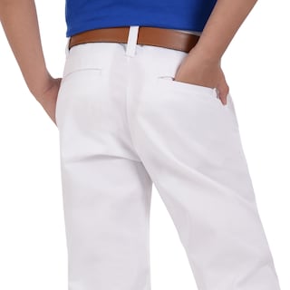 Foto 4 | Foto 4 | Pantalón Casual Yale Boys Regular Fit 4189 Blanco