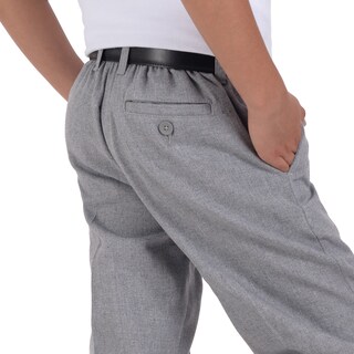 Foto 4 | Foto 4 | Pantalón De Vestir Yale Boys Regular Fit (boxer) 0320 Gris Perla