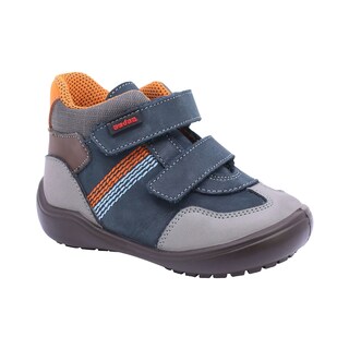 Foto 1 | Foto 1 | Botita De Piel Para Niño Audaz 162511-e Azul Ajuste Velcro