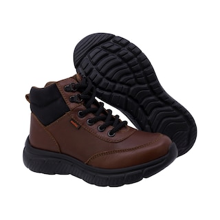 Foto 6 | Foto 6 | Bota De Piel Para Niño Audaz 443205-n Café Claro Ajuste Agujeta