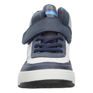 Foto 6 | Foto 6 | Tenis Niño Vavito Grafiti Azul Marino Mid Cut Tipo Bota Casual Streetwear Moderno Original Sneakers Blanco