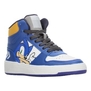 Foto 2 | Foto 2 | Tenis Niño Sonic Azul Tipo Bota Mid Cut Casual Streetwear Ligero Gamer Videojuego Cintas Ajustables Blanco