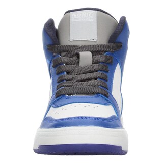Foto 6 | Foto 6 | Tenis Niño Sonic Azul Tipo Bota Mid Cut Casual Streetwear Ligero Gamer Videojuego Cintas Ajustables Blanco