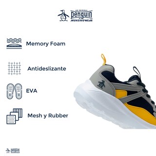 Foto 5 | Foto 5 | Tenis Deportivo Original Penguin Style Billie Gris Para Niño