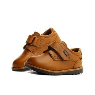 Foto 1 | Foto 1 | Zapato Derby Piel Audaz Niño En Color Miel Ajuste De Velcro Beige