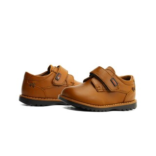 Foto 2 | Foto 2 | Zapato Derby Piel Audaz Niño En Color Miel Ajuste De Velcro Beige