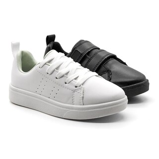 Foto 1 | Foto 1 | Dúo Pack Tenis Escolares Rbcollection 12052 Exterior Sintético Negro y Blanco para Niño
