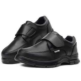 Foto 1 | Foto 1 | Zapato Escolar Para Niño De Piel Antiderrapante De Velcro Negro