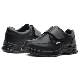 Foto 2 | Foto 2 | Zapato Escolar Para Niño De Piel Antiderrapante De Velcro Negro