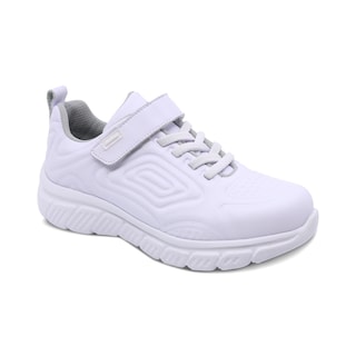 Foto 1 | Foto 1 | Tenis Escolar Audaz Para Niño En Piel Blanco Balú Con Diseño Texturizado