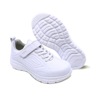 Foto 7 | Foto 7 | Tenis Escolar Audaz Para Niño En Piel Blanco Balú Con Diseño Texturizado