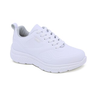 Foto 1 | Foto 1 | Tenis Escolar Audaz Para Niño En Piel Blanco Balú Con Diseño Texturizado