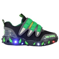 Tenis Niño Dinosaurio Luces Led Onkids 88 Negro
