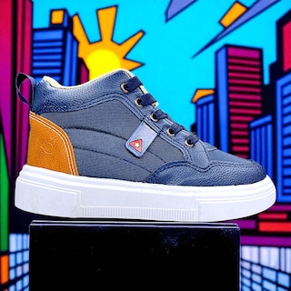 Foto 3 | Foto 3 | Tenis De Niño Azul Urbano Deportivo Botita Casual Para Jugar