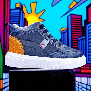 Foto 3 | Foto 3 | Tenis De Niño Azul Urbano Deportivo Botita Casual Para Jugar