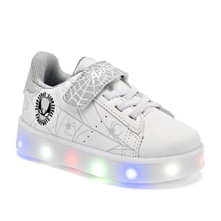 Foto 1 | Foto 1 | Space Boys Tenis Urbano Para Niño Blanco Gris  Agujeta Elastica  Con Luces