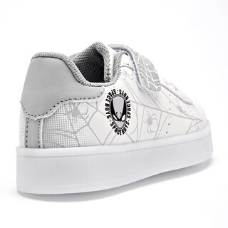 Foto 4 | Foto 4 | Space Boys Tenis Urbano Para Niño Blanco Gris  Agujeta Elastica  Con Luces