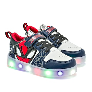 Foto 2 | Foto 2 | Space Boys Tenis Urbano Para Niño Blanco Multicolor Agujeta Elastica Con Luces