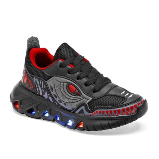 Foto 1 | Foto 1 | American Fire Tenis Deportivo Para Niño Negro Rojo Con Luces