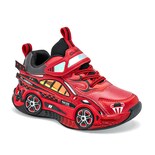 Clasben Tenis Urbano Para Niño Rojo Negro Agujeta Elastica