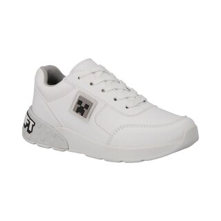 Foto 1 | Foto 1 | Tenis Niño Minecraft Comodos Escolares Casuales Agujetas Suela Baja Blanco