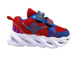 Tenis Rojo Arándano Telaraña Spider-man Con Led Rey Con Rojo Para Niño