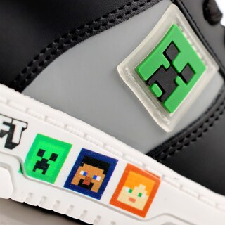 Foto 7 | Foto 8 | Tenis Minecraft Creeper Negro con Gris para Niño