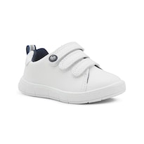 Tenis Escolar Para Niño Ajuste Velcro Bubble Gummers Blanco Blanco
