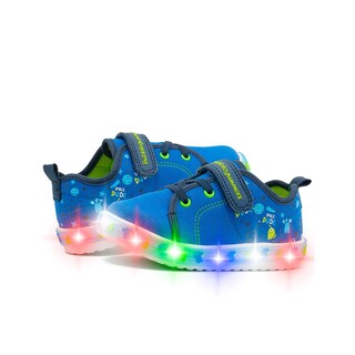 Foto 2 | Foto 2 | Tenis Bubble Gummers Tren I Para Niño Luces Ajuste Velcro Azul Marino