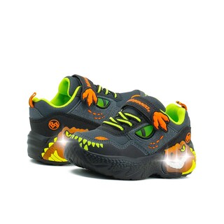 Foto 2 | Foto 2 | Tenis Bubble Gummers Tiranosaurio Para Niño Con Luces Velcro Cafe