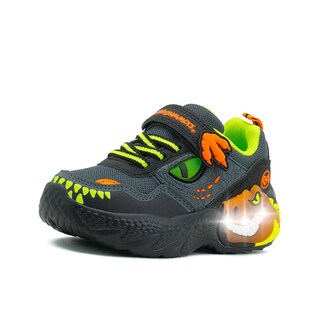 Foto 4 | Foto 4 | Tenis Bubble Gummers Tiranosaurio Para Niño Con Luces Velcro Cafe