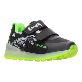 Foto 2 | Foto 2 | Tenis Niño Toddler Vavito T-rex Negro Verde Fosforescente Casual Moderno Doble Velcro Ajustable Verde