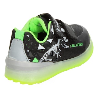 Foto 3 | Foto 3 | Tenis Niño Toddler Vavito T-rex Negro Verde Fosforescente Casual Moderno Doble Velcro Ajustable Verde