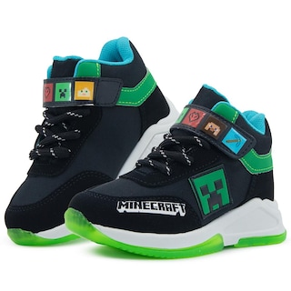 Foto 1 | Foto 1 | Tenis Para Niño Videojuego Minecraft Creeper Antiderrapante Negro