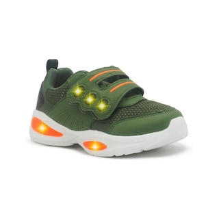 Foto 5 | Foto 5 | Tenis Charly Para Niño Ajuste Contactel Suela Eva Antiderrpante Con Luces Led Olivo/naranja Verde Oscuro