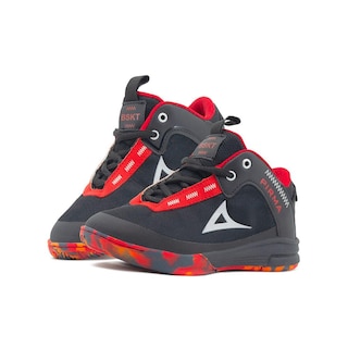 Foto 1 | Foto 1 | Tenis Pirma Básquetbol Para Niño Deportivos Negro/plata/rojo Negro