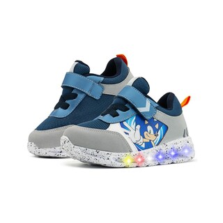 Foto 1 | Foto 1 | Tenis Luces Niño Tropicana Sonic Azul Marino Gris Velcro Azul